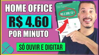 GANHE R$2.300,13 OUVINDO E DIGITANDO | VAGAS TRABALHOS HOME OFFICE Transcritor e Legendador