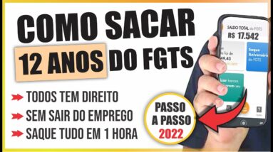 COMO SACAR O FGTS PELO CELULAR - Passo a Passo - Saque Extraordinário, Saque Aniversário FGTS (2022)