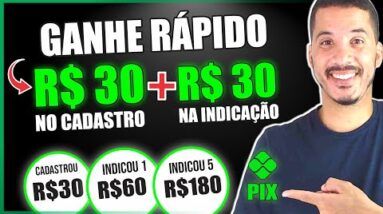 INCRIVEL! GANHE R$30 RÁPIDO VIA PIX (PAGA NA HORA) Como Ganhar Dinheiro na Internet