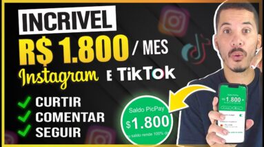 Como ganhar R$1.800 com Instagram e Tiktok sem Produzir Conteúdo (2022) Ganhar Dinheiro na Internet