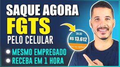 SAQUE FGTS 2022 - COMO SACAR FGTS PELO CELULAR PARA QUALQUER BANCO - PASSO A PASSO