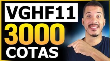 O MAIOR APORTE! 3000 COTAS DO VGHF11 BEM RÁPIDO! Quanto Recebe de Dividendos #vghf11 #fiis