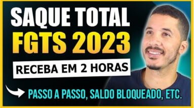 COMO SACAR FGTS TOTAL PELO CELULAR (PASSO A PASSO 2023) FGTS BLOQUEADO, Antecipar Saque Aniversário