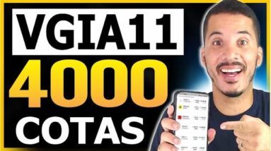 CHEGUEI A 4000 COTAS DO VGIA11 BEM RÁPIDO! COMO GANHAR 10 COTAS GRÁTIS? Viver de Renda, Dividendos