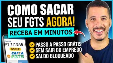 Como SACAR o FGTS pelo CELULAR! PASSO A PASSO Grátis e Fácil Aplicativo Caixa | Saque Aniversário
