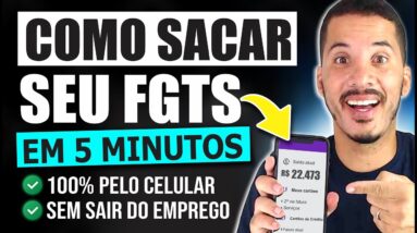 Como SACAR o FGTS em MINUTOS pelo CELULAR [PASSO A PASSO] Saque FGTS, Saque Aniversário