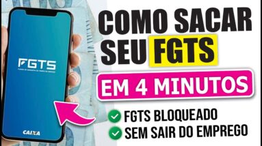 COMO SACAR O FGTS PELO APLICATIVO, FÁCIL E RÁPIDO! Fgts bloqueado, Saque Aniversário