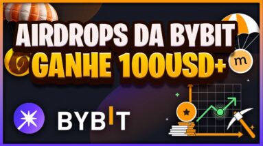 CHANCE DE GANHAR $100 + DE GRAÇA! AIRDROPS NA BYBIT + LAUNCHPOOL,  MOJO, MASA, MERL